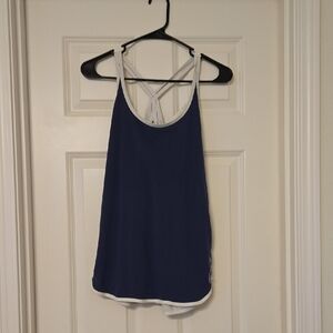 Helly Hansen Navy and White Tank Top